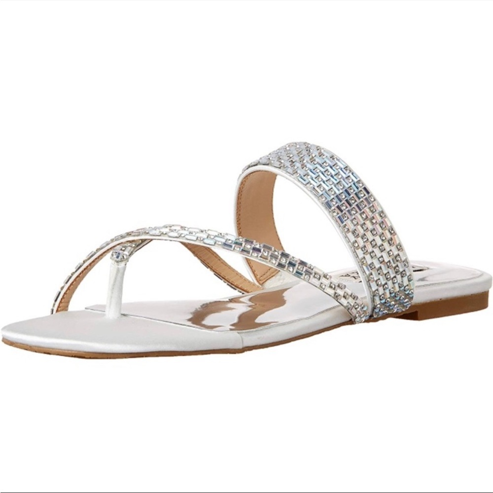 Badgley mischka jewles flat strap oh sandal